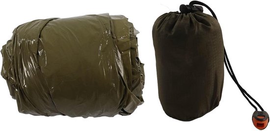 Nood Slaapzak - Survival Bivak - Buiten Avontuur - Thermische Isolatie - Compact Formaat - Groen