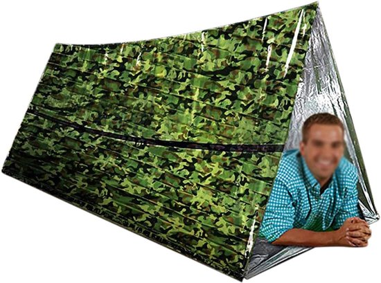 Nood Slaapzak - Survival Bivak - Outdoor Avontuur - Waterdicht En Winddicht - 200x120 cm - Camouflage