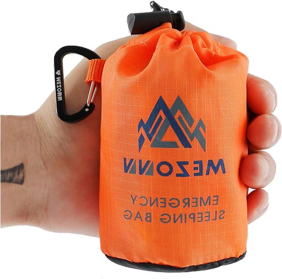 Nood Slaapzak - Survival Bivy Sack - Outdoor Noodsituaties - Lichtgewicht Warm Houdend - 205 x 94 cm - Oranje