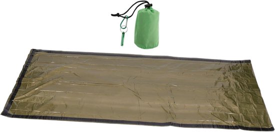 Nood Slaapzak - Survival Deel - Buiten Activiteiten - Warmte Isolatie - 210x91cm - Groen