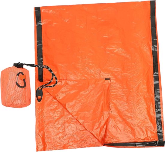 Nood Slaapzak - Survival Zak - Buiten Overleven - Reflecterend Aluminium - 220x90cm - Oranje
