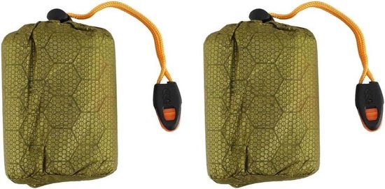 Nood Slaapzak - Thermale Deken - Buiten Overleven - Compact En Lichtgewicht - 200 x 90 cm - Groen