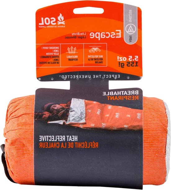 Nooddeken - Bivakzak - Outdoor Overleven - Reflecteert warmte - 1-persoons - Oranje