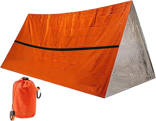 Nooddeken Slaapzak - Survival Deken - Buiten Overleven - Waterdicht Winddicht - 245x157cm - Zilver