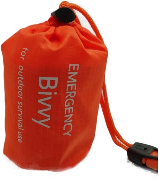 Nooddeken voor overlevingssituaties, herbruikbare en lichtgewicht slaapzak voor kamperen, wandelen en outdoor activiteiten met fluitje en warmte-isolatie