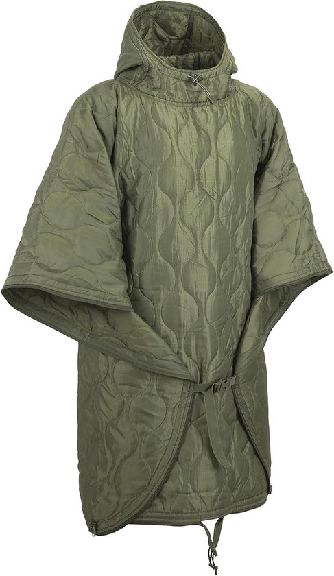 Noodjas Slaapzak - Reisdeken Outdoor Deken - Kamperen Wandelen - Dikke Winterwattering - 205 x 140 cm - Olijfgroen