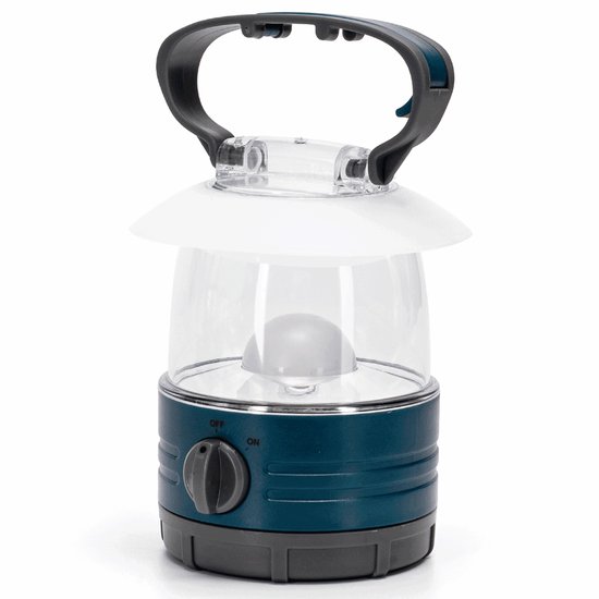 Noodlamp & campinglamp op batterijen - LED tentlamp met ophanghaak - daglichtwit 6500K - 4x AA - blauw