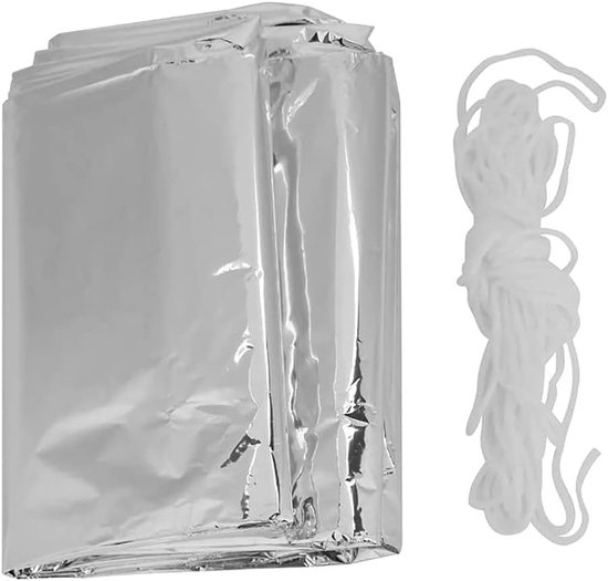 noodoverlevingsschuilplaats tent - 150 x 240 cm - waterdicht mylar - ideaal voor kamperen en noodsituaties - ShopVlot