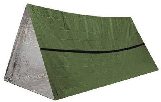 Noodoverlevingstent - Buisvormige Shelter Waterdicht & Winddicht Herbruikbare Thermische Deken Compact, Lichtgewicht Inclusief SOS-fluitje - Perfect voor Kamperen, Wandelen en Noodsituaties van Merkloos