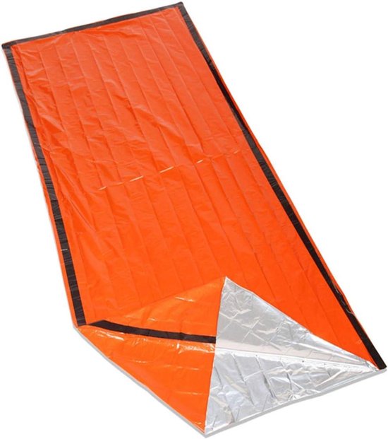 Noodschuilplaats Kit - Reddingsset Outdoor - Kamperen en Wandelen - Waterdicht en Compact - Voor 2 Personen - Oranje