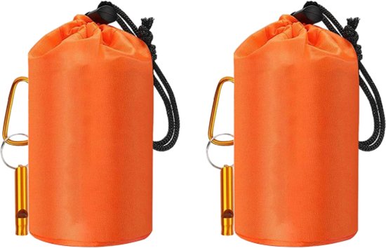 Noodslaapzak - 2 Stuks - Met fluitje en opbergtas - 210*90cm - PE scheurbestendig - Nooddeken - Waterdichte Overlevingsdeken - Overlevingsuitrusting - Reddingsdeken - Isolatiedeken - Voor Kamperen Wandelen Openlucht Avontuurlijke Activiteiten van Merkloos