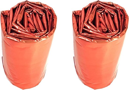 Noodslaapzak duo - Bivakzak overleven - Kamperen wandelen - Waterdicht winddicht - 200 x 120 cm - Oranje