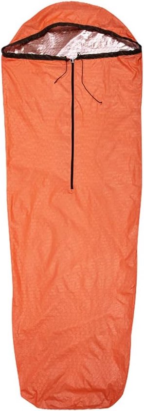Noodslaapzak - Kampeerslaapzak EHBO - Buiten Overleven - Sterk Reflecterend - 208 x 81 cm - Oranje