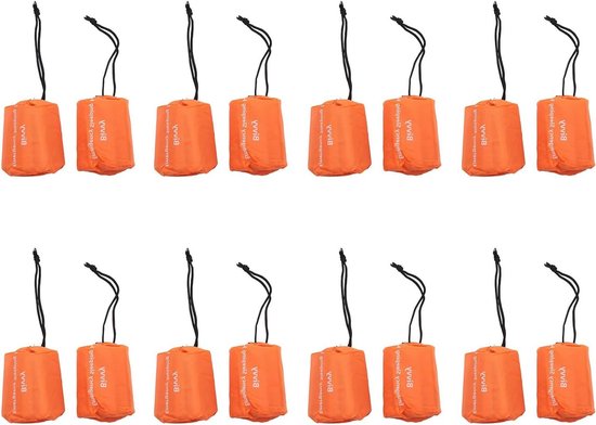 Noodslaapzak - Overlevingsdeken - Buiten kamperen - Houdt 90% warmte vast - 16 stuks - Oranje