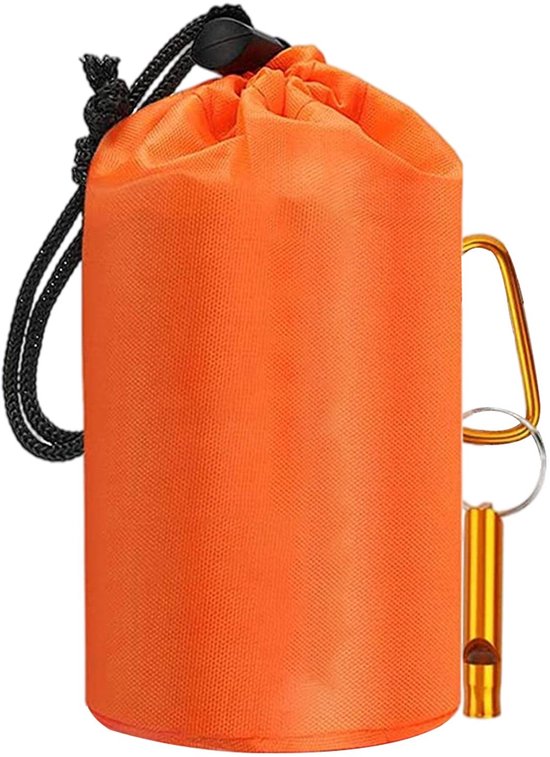 Noodslaapzak - Overlevingsslaapzak - Kampeeroverleving - Overlevingsonderkomen - Buitenslaapzak - Oranje - Draagbare warme kampeerslaapzak - 213x91cm van Lifebrain®