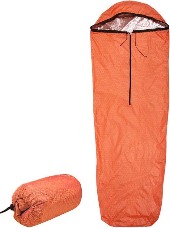 Noodslaapzak - Survival Bivy - Buiten Overleven - Thermisch Reflecterend Materiaal - 81 x 208 cm - Oranje