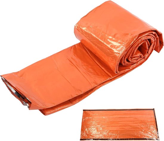 Noodslaapzak - Survival Slaapzak - Buiten Noodsituaties - Waterdicht Vochtbestendig - 1-persoons - Oranje