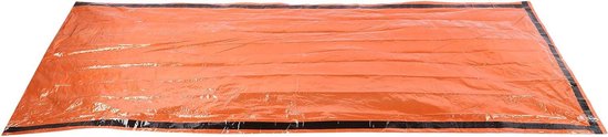 Noodslaapzak - Survival zak - Buitenavontuur - Waterdicht en thermisch - Compact ontwerp - Fel oranje