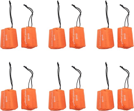 Noodslaapzak - Survivaldeken - Outdoor survival - Houdt 90% warmte vast - 12 stuks - Oranje van Merkloos