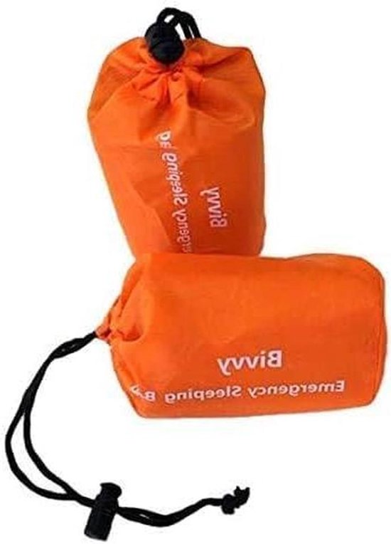 Noodslaapzak Thermisch - Survival Deken - Outdoor Kamperen - Houdt 90% Warmte - 213 x 91 cm - Oranje