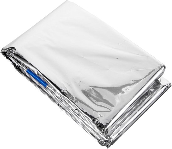 Noodslaapzak - Thermische Slaapzak EHBO-zak - Buiten Overleven - Reflecterend Zilver - 100x200cm - Zilver