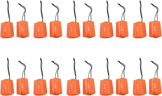 Noodslaapzakken Thermisch - Survival Deken - Outdoor Kamperen - Houdt 90% warmte - 20 Stuks - Oranje