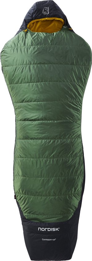 Nordisk Gormsson +10° Curve Slaapzak XL, zwart/groen van Merkloos