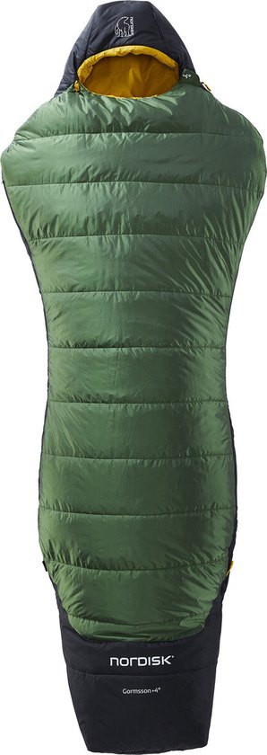 Nordisk Gormsson +4° Curve Slaapzak XL, zwart/groen van Merkloos