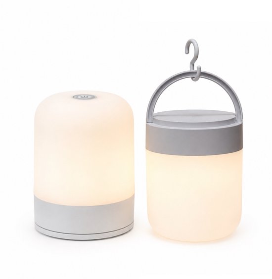 Nordiux LED Campinglamp Oplaadbaar – Dimbaar Nachtlampje – 3 Lichtstanden – Draadloos & Compact – Voor Camping, Reizen en Slaapkamer