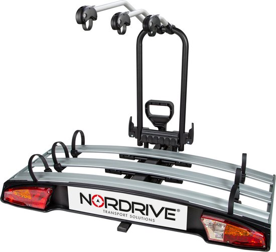 Nordrive Wave 3, fietsendrager voor trekhaak - 3 fietsen - Inklapbaar - Electrische fietsen van Nordrive
