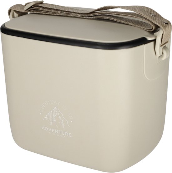 Norlander Koelbox Adventure - 5 Liter - Met draagriem - Polypropyleen - Taupe van Norlander