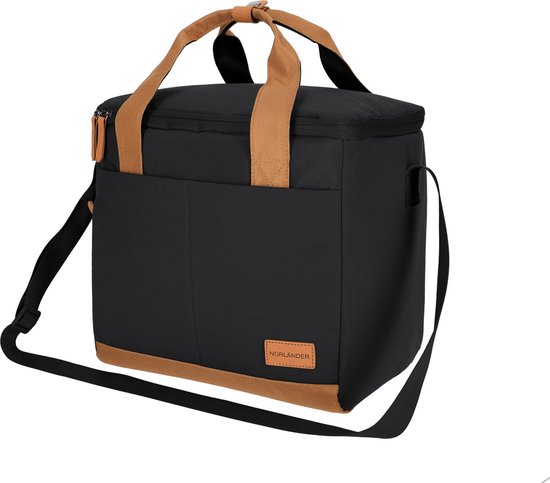 Nörlander Koeltas Austin 20L - Retro look - 33 x 22 x 28 cm - Zwart van Norlander