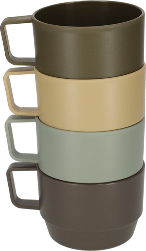 Norlander Outdoor bekers - Camping servies - Set van 4 - Multikleur van Norlander