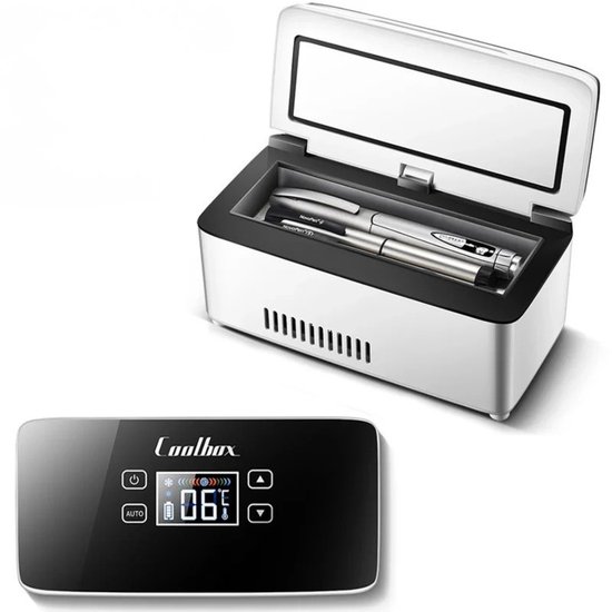 Norvia - Insuline koelkast - Diabetes koeltas - Medische koeling voor op reis/ auto - LCD display - 3-5 pennen - 10400 mAh van Merkloos