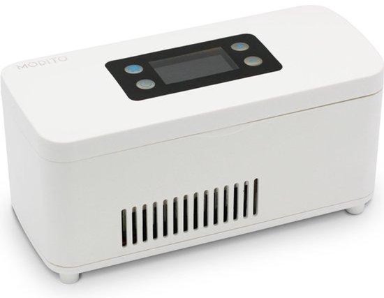 Norvia - Insuline koelkast - Diabetes koeltas - Medische koeling voor op reis/auto - LCD display - 4 pennen - 8 uur batterij - Wit