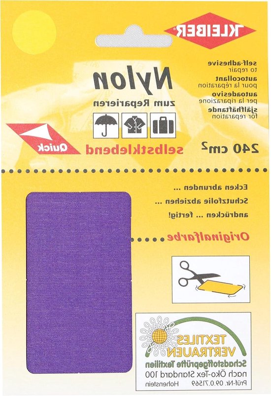 Nylon Reparatie Patches - Waterdichte Stickers - Tenten Repareren - Zelfklevend Waterdicht - 10x12 cm - Violet