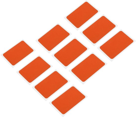 Nylon Reparatie Tape - Stof Patch - Kleding Repareren - Zelfklevend Stof - 18 Stuks - Oranje van Merkloos