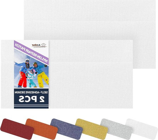 Nylon Reparatiepatches - Zelfklevende Pleisters - Outdoor Uitrusting Repareren - Extra Sterke Lijm - 10x20 cm - Wit van Merkloos