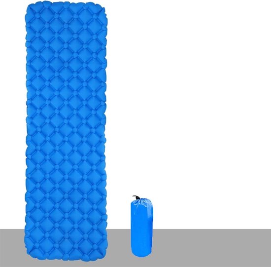 Nylon Slaapmat - Luchtbed Kamperen - Outdoor Ontspanning - Waterdicht Schuim - 190x60x5CM - Blauw