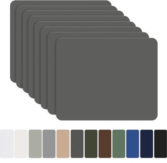 Nylon Zelfklevende Patches - Waterdichte Reparatie Patch 20x15cm - Set van 8 - Donkergrijs van Merkloos