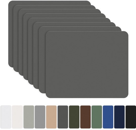 Nylon Zelfklevende Patches - Waterdichte Reparatie Patch 20x15cm - Set van 8 - Donkergrijs van Merkloos