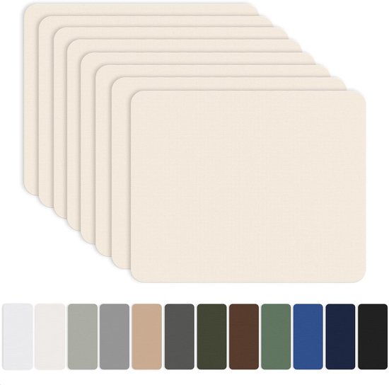 Nylon zelfklevende reparatiepatches 20x15 cm - waterdichte patches voor tenten, slaapzakken en jassen - 8 stuks in rijstwit