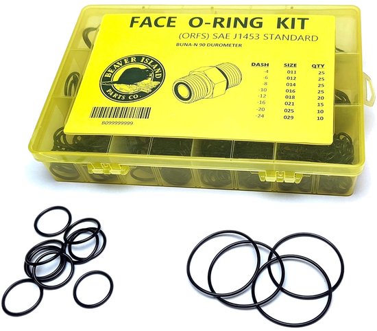 O-Ring Kit - Hydraulische Afdichtingen - Leiding Reparatie - 155 Stuks Inclusief Maten - Buna-N 90 Durometer