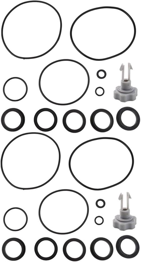 O-ring Kit - Reparatieset Filterpomp - Zwembad Onderhoud - Complete Afdichtingen Set - 20 x 18 x 2 cm - Zwart