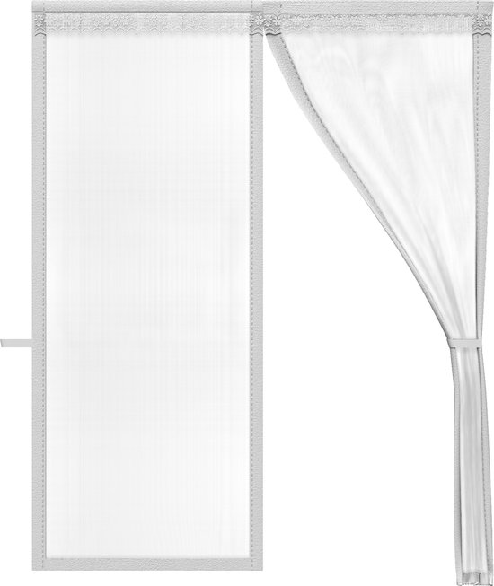 O'DADDY® Deurgordijn Deluxe FIBER - Magnetisch Vliegengordijn - Voor Nieuwbouw en Standaard Deuren - Eenvoudige Installatie - Deurhor Wit - 184x230 cm van O'DADDY