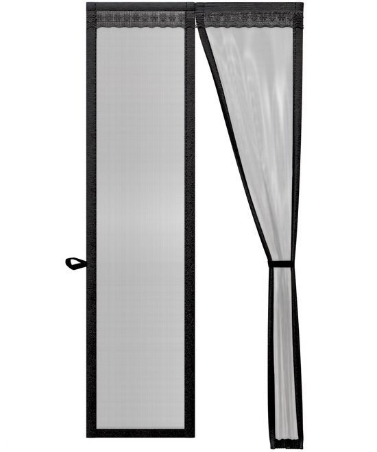 O'DADDY® Deurgordijn Deluxe FIBER - Magnetisch Vliegengordijn - Voor Nieuwbouw en Standaard Deuren - Eenvoudige Installatie - Deurhor Zwart - 100x210 cm van O'DADDY