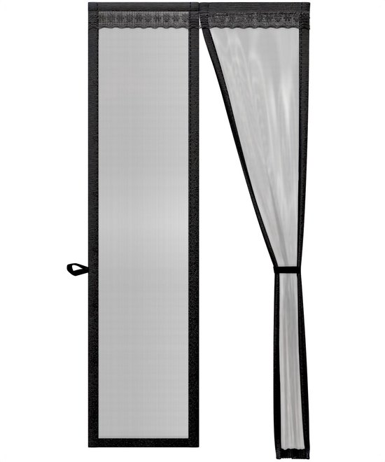 O'DADDY® Deurgordijn Deluxe FIBER - Magnetisch Vliegengordijn - Voor Nieuwbouw en Standaard Deuren - Eenvoudige Installatie - Deurhor Zwart - 100x220 cm van O'DADDY