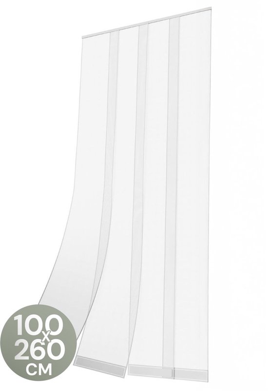 O'DADDY® Vliegengordijn Lamellenhor - 100x260 cm - Deurgordijn - Hordeur - Aanpasbaar Ontwerp - Glasvezel - Deurhor Wit van Merkloos