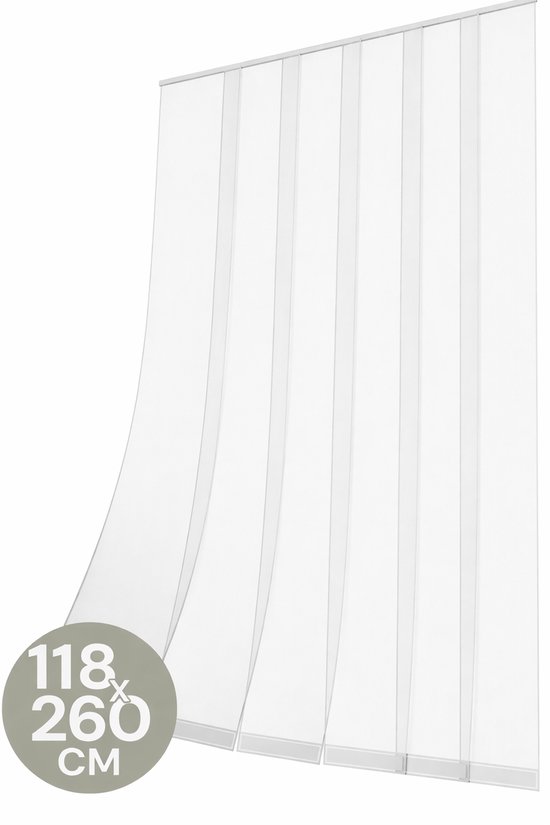 O'DADDY® Vliegengordijn Lamellenhor - 118x260 cm - Deurgordijn - Hordeur - Aanpasbaar Ontwerp - Glasvezel - Deurhor Wit van Merkloos