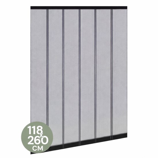 O'DADDY® Vliegengordijn Lamellenhor - 118x260 cm - Deurgordijn - Hordeur - Aanpasbaar Ontwerp - Glasvezel - Deurhor Zwart van Merkloos